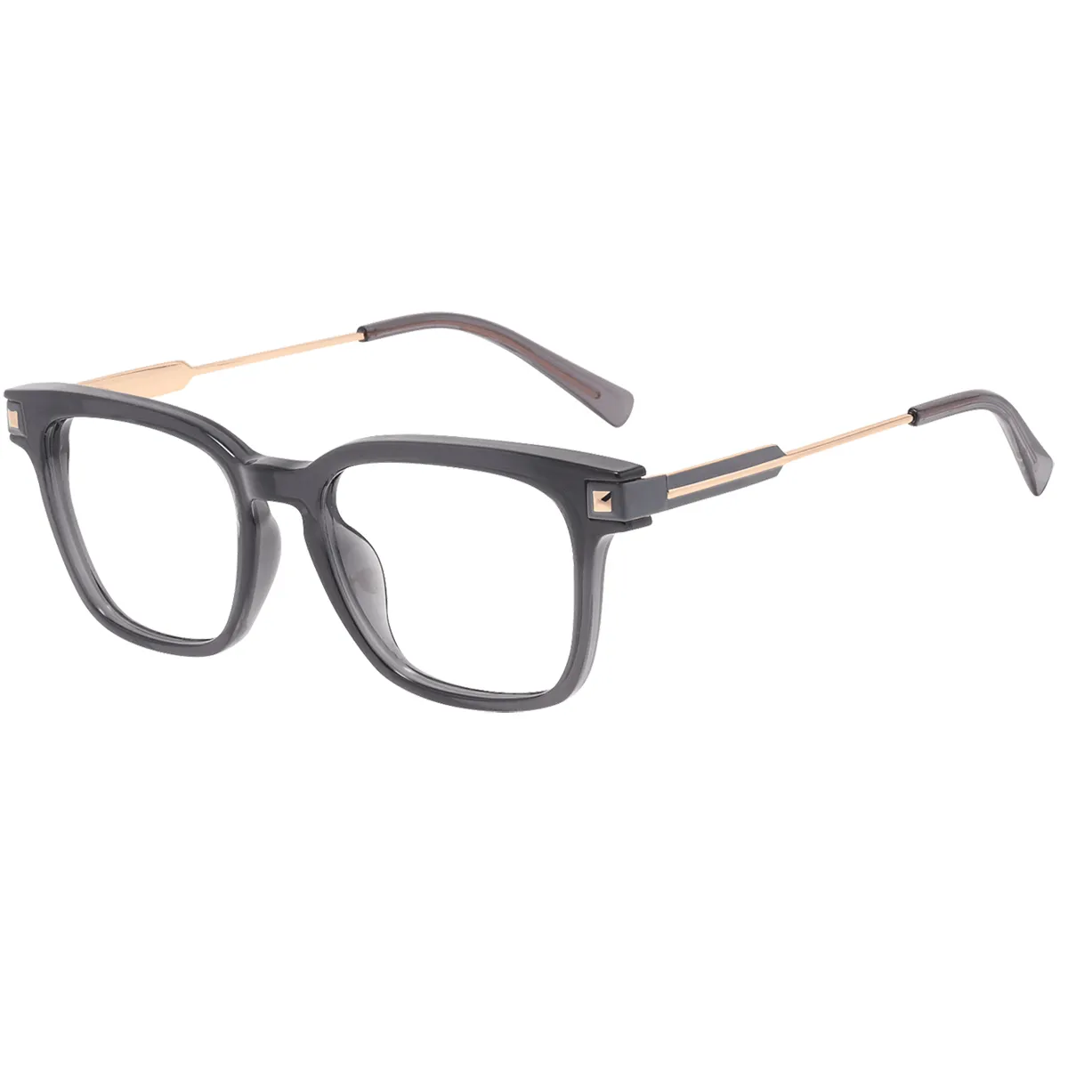 Keith - Square Gray Glasses for Men - EFE