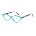 Naomi - Cat-eye Green-Tortoiseshell Glasses for Women