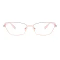 Gwenda - Cat-eye Rose-Gold Glasses for Women