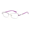 Gwenda - Cat-eye Silver-Purple Glasses for Women
