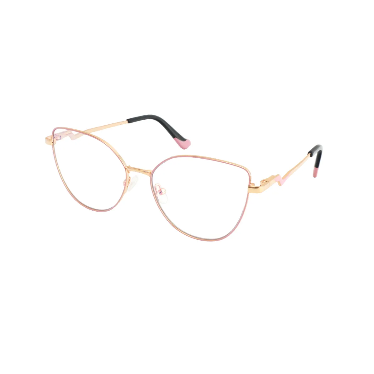 Fashion Cat-eye Pink-Gold Glasses for Women