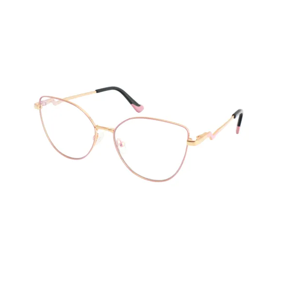 cat-eye pink-gold eyeglasses