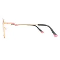 Alvina - Cat-eye Pink-Gold Glasses for Women