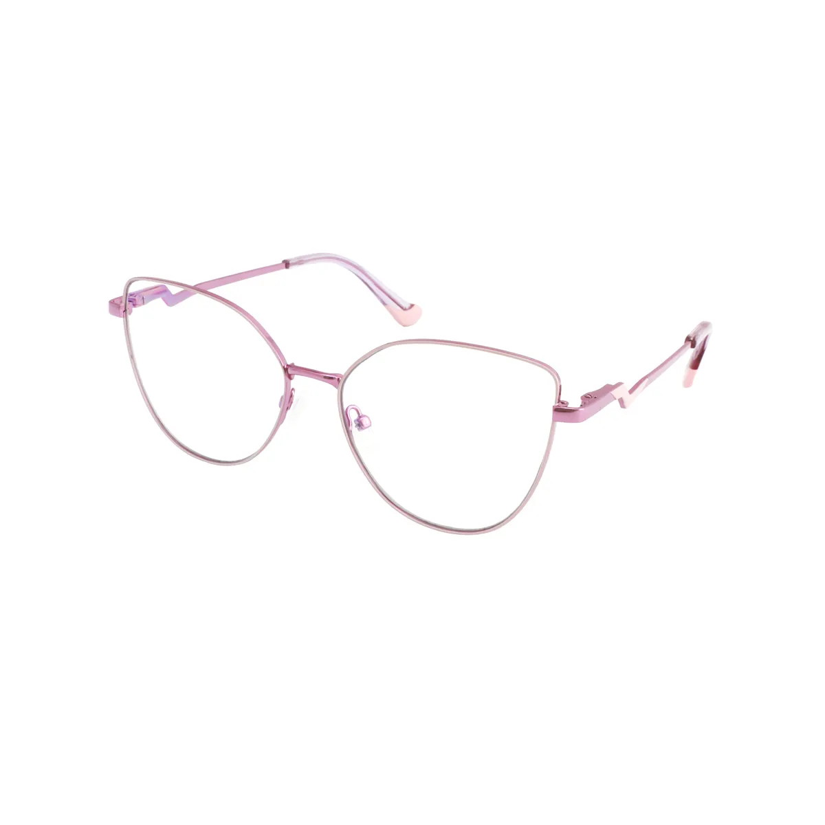 Alvina - Cat-eye Clear-Purple Glasses for Women
