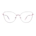 Alvina - Cat-eye Clear-Purple Glasses for Women
