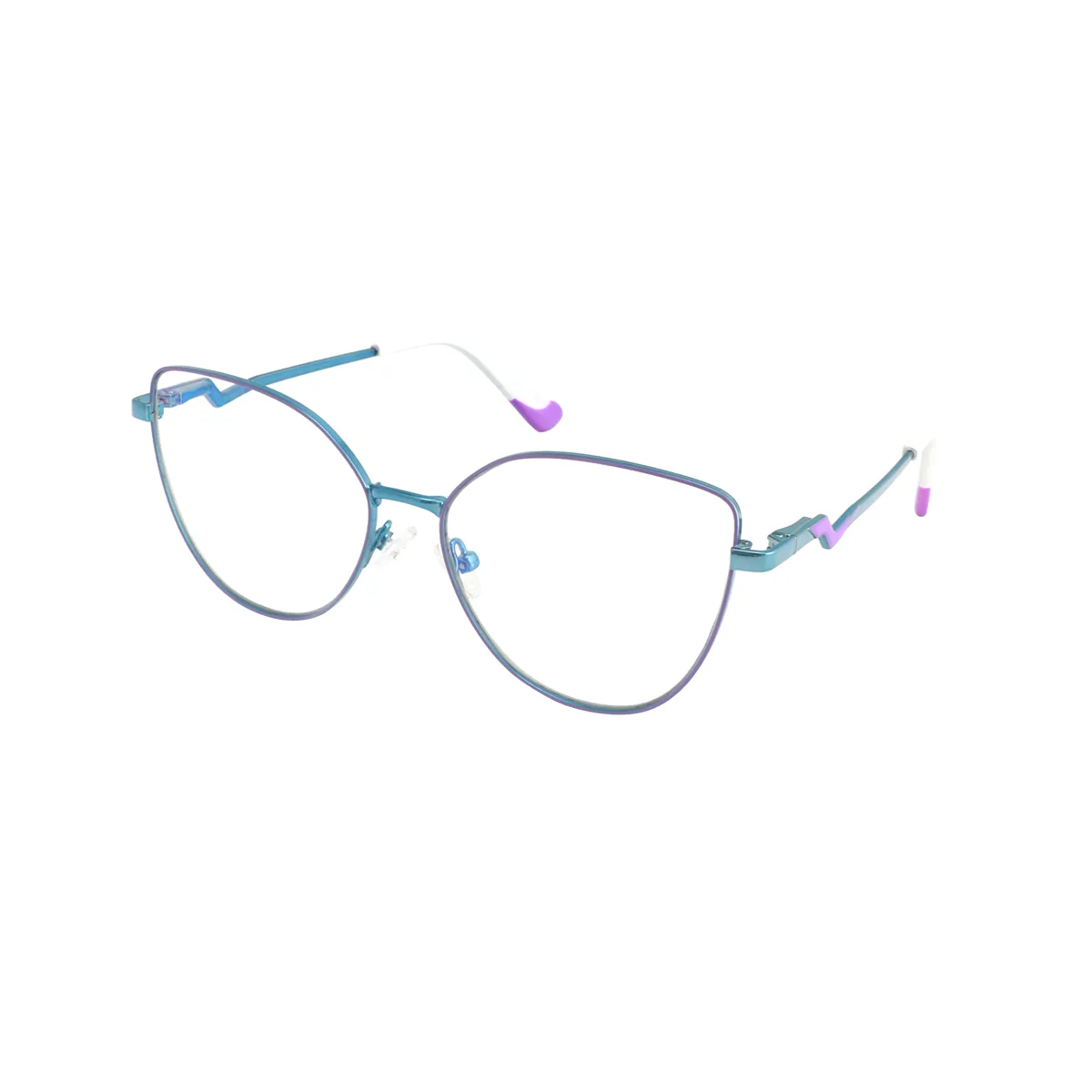 Alvina - Cat-eye Purple-Blue Glasses for Women - EFE