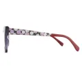 Frederica - Cat-eye Transparent-Purple Glasses for Women