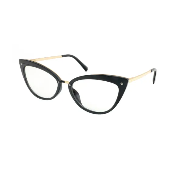 cat-eye black eyeglasses