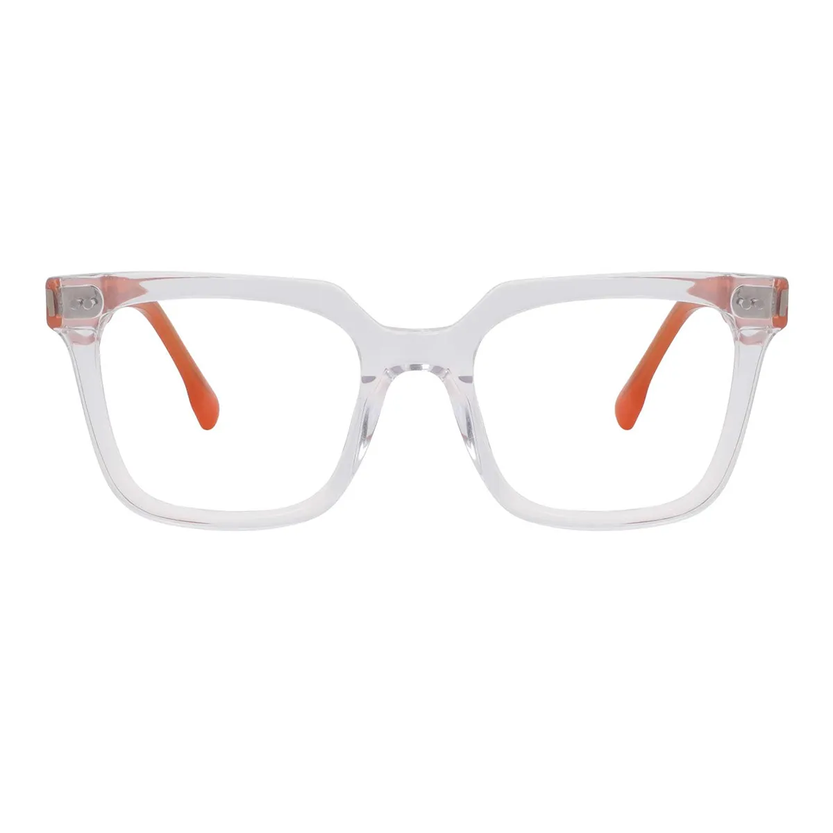 Fashion Square Transparent-Orange  Eyeglasses for Women & Men