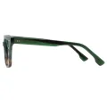 Laurie - Square Green-Brown Glasses for Men & Women