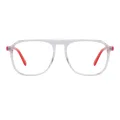 Iverson - Aviator Translucent-Red Glasses for Men & Women