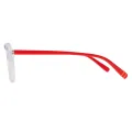 Iverson - Aviator Translucent-Red Glasses for Men & Women