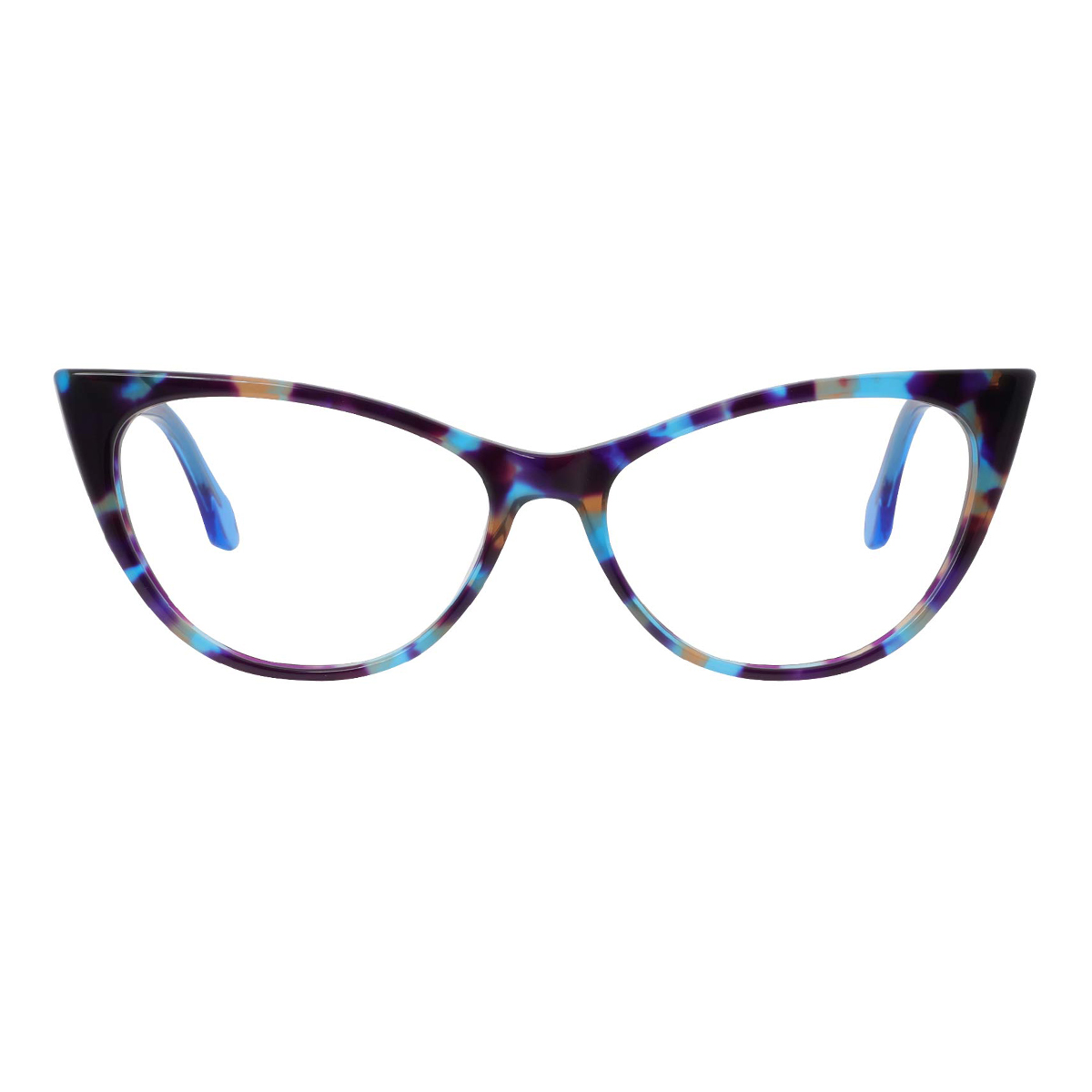 cat-eye demi-blue eyeglasses