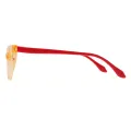 Angelica - Cat-eye Yellow-Red Glasses for Women