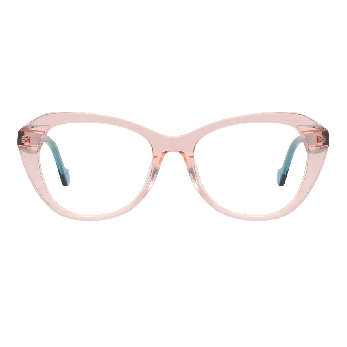Fashion Cat-eye Transparent Pinke-Blue  Eyeglasses for Women