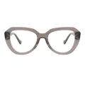 Miriam - Cat-eye Transparent-Gray Glasses for Women