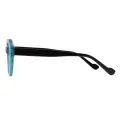 Miriam - Cat-eye Transparent Blue Glasses for Women
