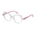 Molina - Geometric Translucent-Purple Glasses for Women