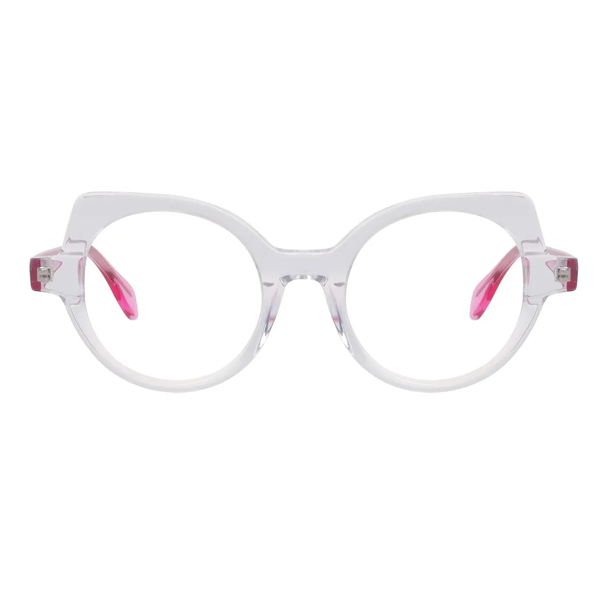 Fashion Geometric Transparent-Purple  Eyeglasses for Women & Men