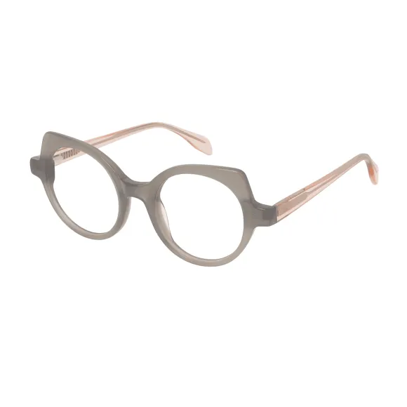 geometric gray-pink eyeglasses