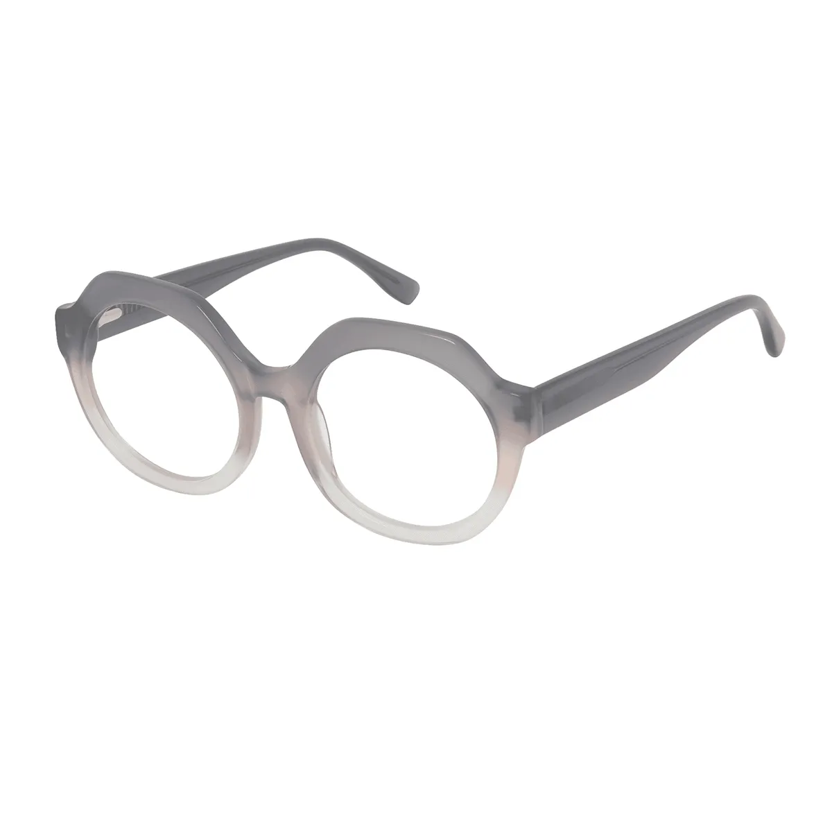 Ailie - Geometric Gray Glasses for Women