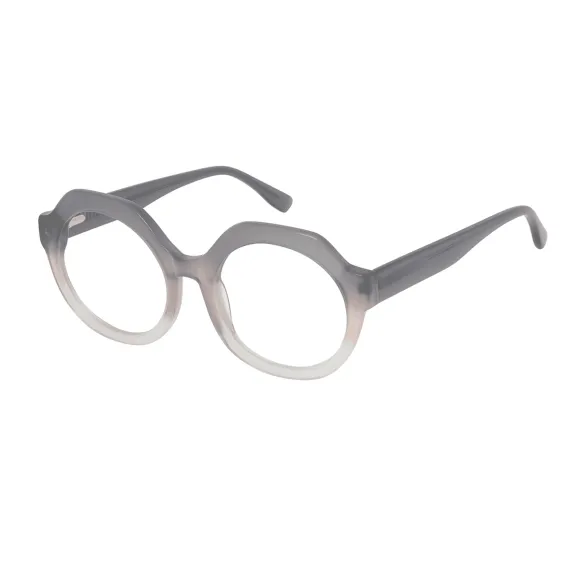 geometric gray eyeglasses