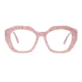 Anslow - Geometric Pink Glasses for Women