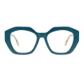 Anslow - Geometric Blue/Transparent tea Glasses for Women