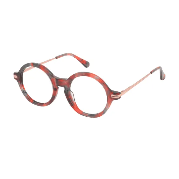round tortoiseshell eyeglasses