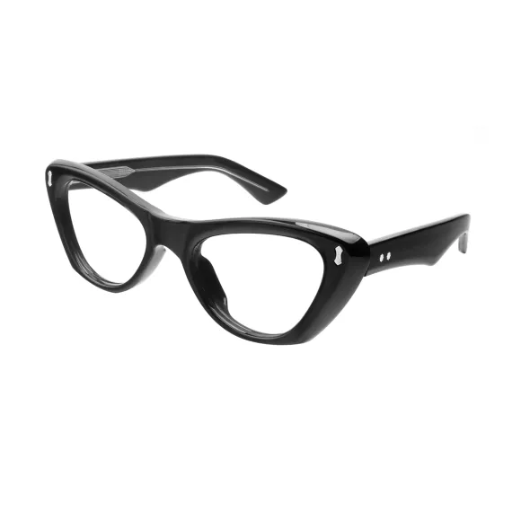 cat-eye black eyeglasses