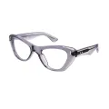 Leigh - Cat-eye Gray Glasses for Women