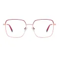 Louisa - Square Pink-Gold Glasses for Women