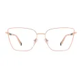 Donna - Square Rose-Gold Glasses for Women