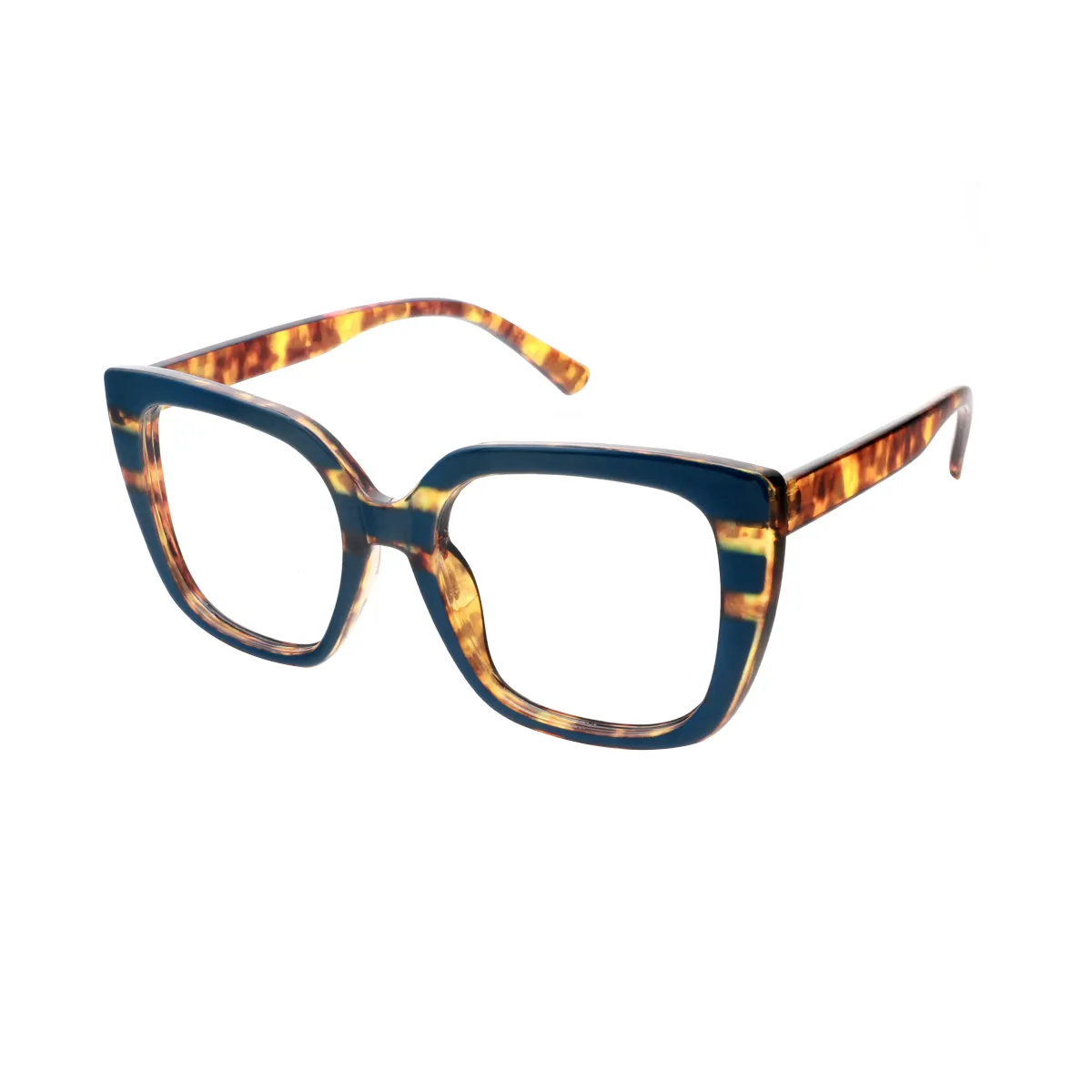Delilah - Square Blue Glasses for Women