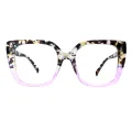 Delilah - Square Purple Glasses for Women