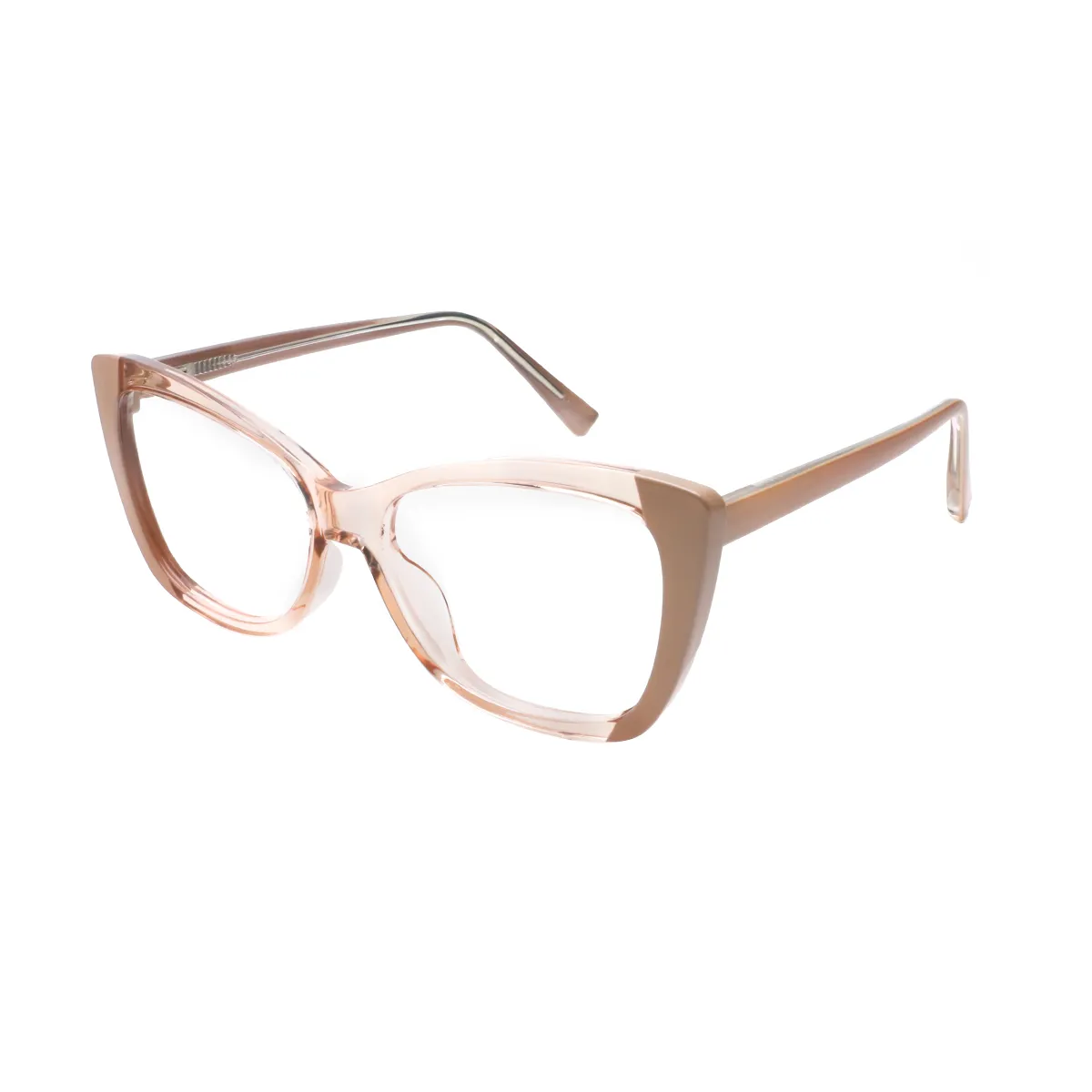 Devin - Cat-eye Pink-Tortoiseshell Glasses for Women - EFE