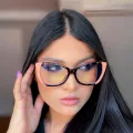 Devin - Cat-eye Pink-Tortoiseshell Glasses for Women