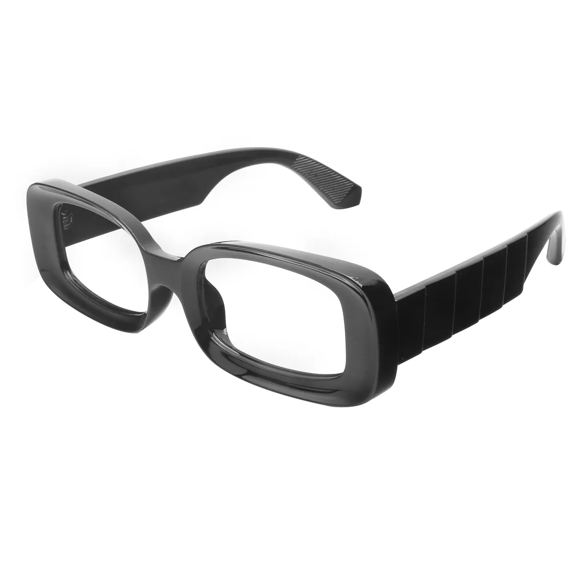 Bian - Rectangle Black Glasses for Men & Women - EFE