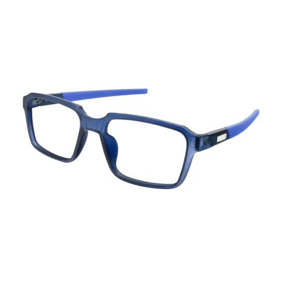 rectangle blue eyeglasses