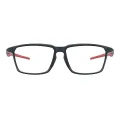 Valentin - Rectangle Red Glasses for Men & Women