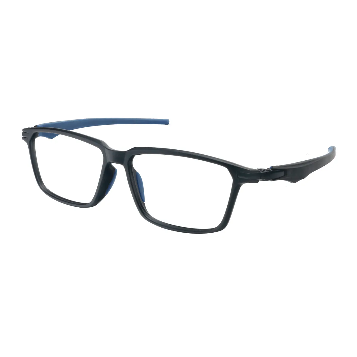 Valentin - Rectangle Blue Glasses for Men & Women