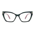 Susie - Cat-eye Black-Wine Glasses for Women