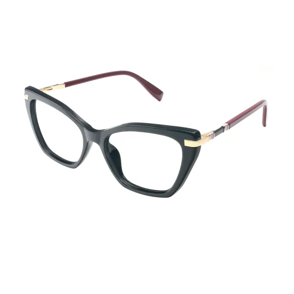 cat-eye black-wine eyeglasses