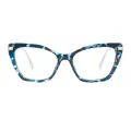 Susie - Cat-eye Blue Tortoiseshell Glasses for Women