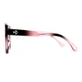 Dahlia - Square Transparent-Pink Glasses for Women
