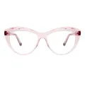Coates - Cat-eye Transparent-Pink Glasses for Women