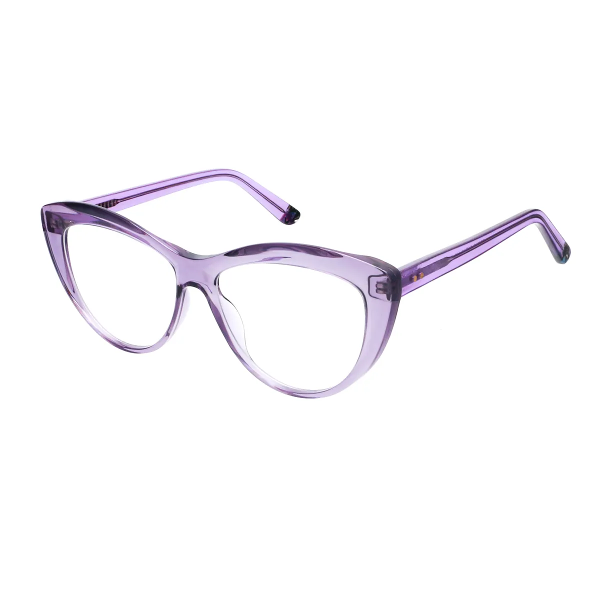 Coates - Cat-eye Transparent-Purple Glasses for Women