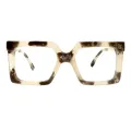 Hilda - Square Tortoiseshell-Yellow Glasses for Women
