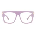Andrews - Square Purple Glasses for Women