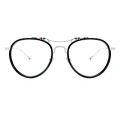 Delia - Round Black-Argent Glasses for Women